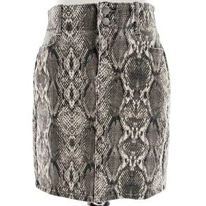 Apt 9 pencil skirt size 8 cream gray snakeskin print stretch with pockets